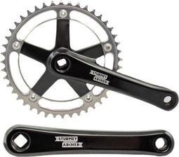 Crankstel 44-T Fixie Zwart-Anodised