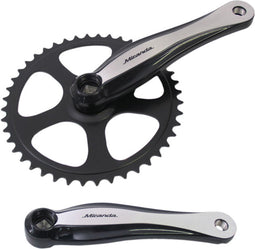 Crankstel Miranda Beta 1+ aluminium 46T - 3/32-ketting - zwart