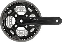 Crankstel Sunrace FCM300 48-38-28T / 170mm - vierkante as (zwart)
