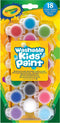 Crayola Washable Kids' paint 18 kleuren met kwastje