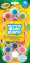Crayola Washable Kids' paint 18 kleuren met kwastje