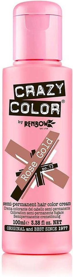 Crazy Color Semi permanente haarverf Rose Gold Metallic Roze