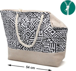 Handtas Zwart Strand Tribal
