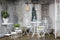 Mica Decorations Provence Plantentafel voor Buiten - Set van 3 - H43 x Ø35 cm - Wit