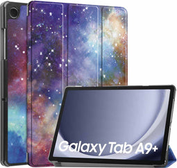 imoshion Tablet Hoes - Geschikt voor Samsung Galaxy Tab A9 Plus - Design Trifold Bookcase - Space