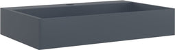 vidaXL - Wastafel - 60x38x11 - cm - mineraal - gegoten/marmer - gegoten - antraciet