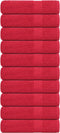 vidaXL - Douchehanddoeken - 10 - st - 70x140 - cm - 360 - g/m² - 100% - katoen - rood