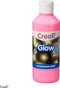 Creall glow lichtgevende verf 250ml roze