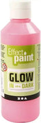 Creall glow lichtgevende verf 250ml roze