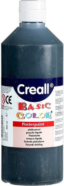 Creall plakkaatverf Basic Color 500ml - Zwart
