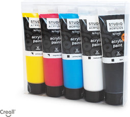 Creall Studio acrylverf, diverse kleuren, 5x120 ml/ 1 doos