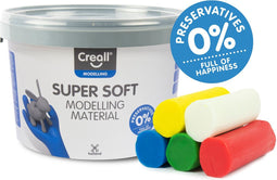 Creall Supersoft Klei 5 kleuren, 1750gr.