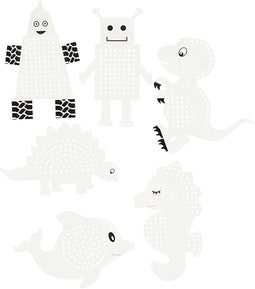 Creativ Company Borduurfiguren Dieren en Robots, 18dlg.