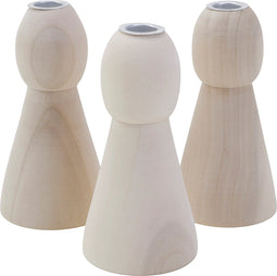 Creativ Company CC Houten Kandelaar Conisch 9,5 cm 10 stuks.