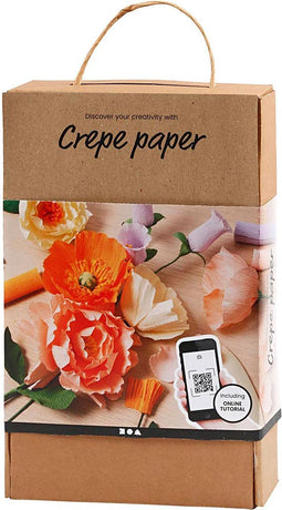 Creativ Company Crepe Papier Ontdekken Kit, 105 gr, Diverse Kleuren, 1 Set