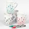 Creativ Company Glas& Porseleinstiften Dekkend Oranje/Paars/Rood/Geel, 4st.