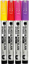 Creativ Company Glas& Porseleinstiften Dekkend Oranje/Paars/Rood/Geel, 4st.