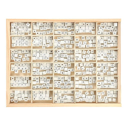 Creativ Company Houten letterkralen wit a-z, 750st.