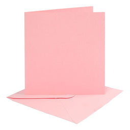 Creativ Company Kaarten en enveloppen roze, 4st.