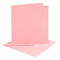 Creativ Company Kaarten en enveloppen roze, 4st.