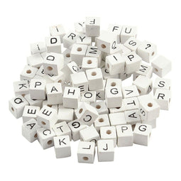 Creativ Company Letterkralen wit a-z, 92st.