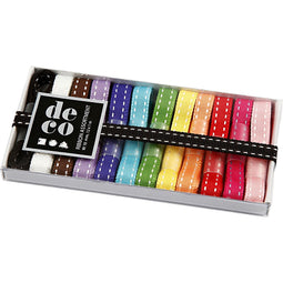Creativ Company Lint collectie kleur streepjes, 13st.