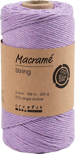Creativ Company Macramé Koord 2 mm 198 m Paars