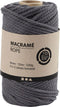Creativ Company Macramé Koord, L: 55 m, 4 mm, Grijs, 330 gr, 1 Rol