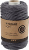 Creativ Company Macramé Koord, L: 55 m, 4 mm, Grijs, 330 gr, 1 Rol