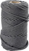 Creativ Company Macramé Koord, L: 55 m, 4 mm, Grijs, 330 gr, 1 Rol