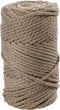 Creativ Company Macramé Koord, L: 55 m, 4 mm, Lichtbruin, 330 gr, 1 Rol