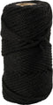 Creativ Company Macramé Koord, L: 55 m, 4 mm, Zwart, 330 gr, 1 Rol