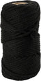 Creativ Company Macramé Koord, L: 55 m, 4 mm, Zwart, 330 gr, 1 Rol