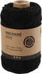 Creativ Company Macramé Koord, L: 55 m, 4 mm, Zwart, 330 gr, 1 Rol