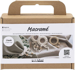 Creativ Company Mini Hobbyset Macramé Servetring Off-white
