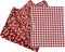 Creativ Company Patchwork Stof, 45x55 cm, 100 gr, Rood, 4 Stuk, 1 Bol