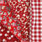 Creativ Company Patchwork Stof, 45x55 cm, 100 gr, Rood, 4 Stuk, 1 Bol