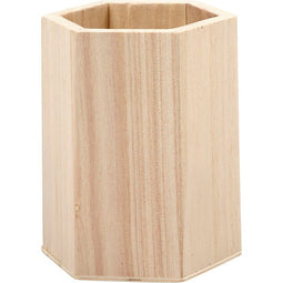 Creativ Company - Pennenbak creativ company zeshoek 10.5x8cm triplex | 12 stuks