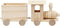 Creativ Company Speelgoedtrein met rijtuig, H: 9,5 cm, L: 21,5 cm, W: 6,5 cm, 1 stuk