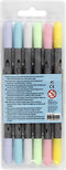 Creativ Company Textielstiften, lijn 2,3+3,6 mm, pastelkleuren, 6st/ 1 pak