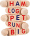 Creative Kids - Houten leesblokken - Set van 5 draaiende alfabetblokken - Easy-Grip handvatten - Kleuterschool & Voorschoolse leeractiviteiten - Letter werk - Houten Montessori speelgoed geschenken voor kinderen & peuters