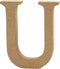 Creative Letter U Mdf 13 Cm