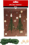Creative mini kit Kerstbomen Macramé - hoogte 11 cm