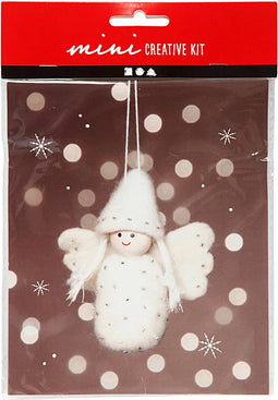Creative mini kit Schattige Kerstengel - hoogte 10 cm