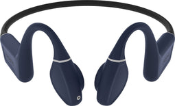 Creative Outlier Free Pro+ Bone-conduction-IPX8-sport hoofdtelefoon met Bluetooth 5.3, verstelbare conducties, geintegreerde 8 GB MP3-speler, tot 10 uur batterijduur, geintegreerde microfoon,waterdicht (blauw en zwart)