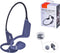 Creative Outlier Free Pro+ Bone-conduction-IPX8-sport hoofdtelefoon met Bluetooth 5.3, verstelbare conducties, geintegreerde 8 GB MP3-speler, tot 10 uur batterijduur, geintegreerde microfoon,waterdicht (blauw en zwart)