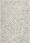 Creme Grijs vloerkleed - 80x150 cm - A-symmetrisch patroon Geruit - Modern
