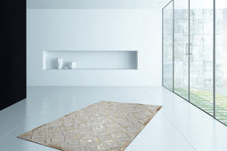 Creme Grijs vloerkleed - 80x150 cm - - Modern