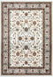 Creme vloerkleed - 140x200 cm - Gebloemd A-symmetrisch patroon - Landelijk