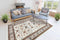 Creme vloerkleed - 140x200 cm - Gebloemd A-symmetrisch patroon - Landelijk